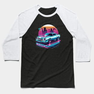 Vaporwave Chevy Camaro Baseball T-Shirt